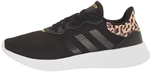 adidas Women's QT Racer 3.0 Running Shoe, Core Black/Core Black/Gold Metallic, 7.5