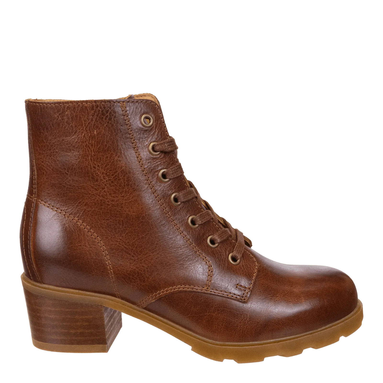 ARC in BROWN LEATHER Heeled Ankle Boots