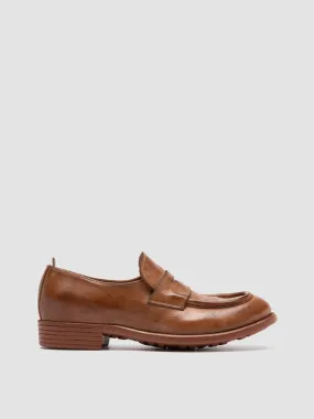 CALIXTE 020 - Brown Leather Loafers