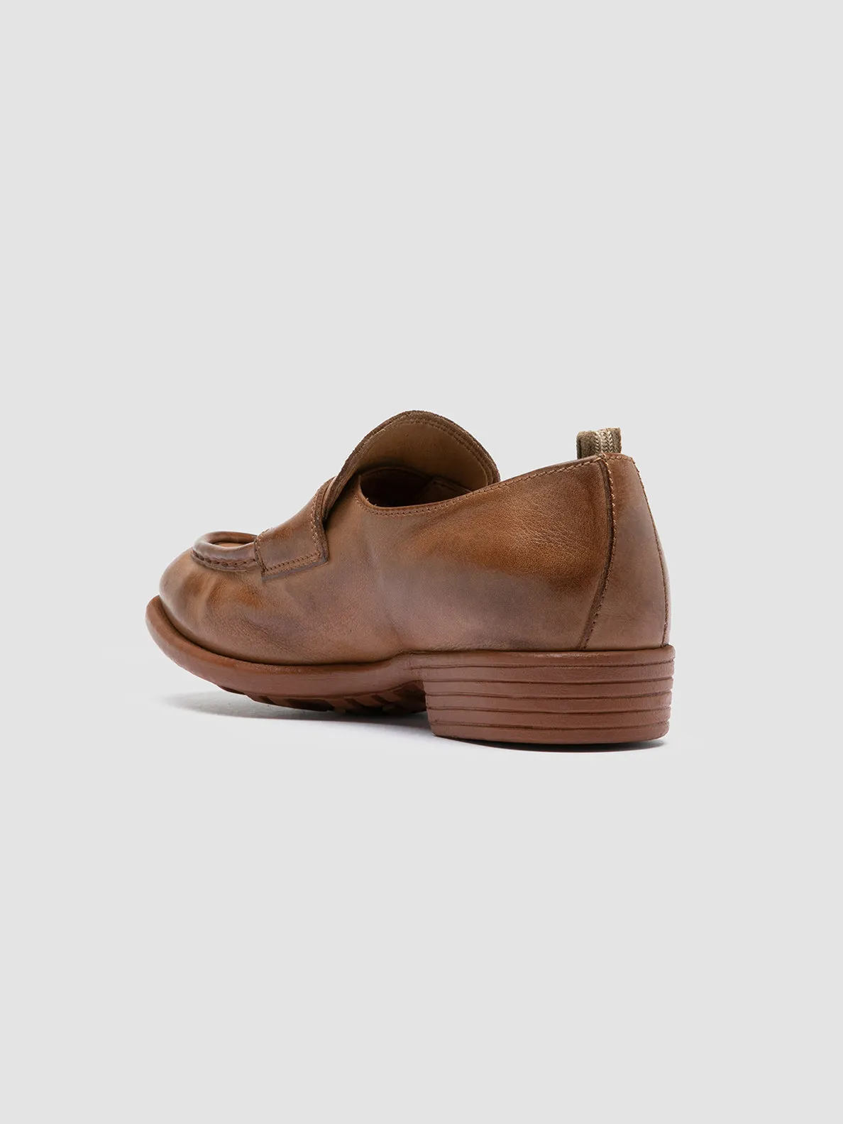 CALIXTE 020 - Brown Leather Loafers