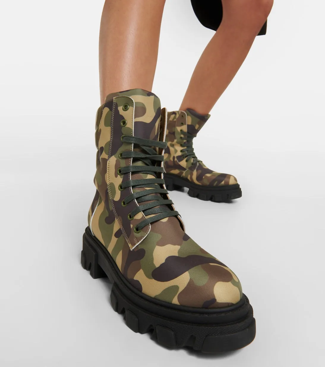 Camouflage combat boots gia 35 Gia Borghini, multicolor