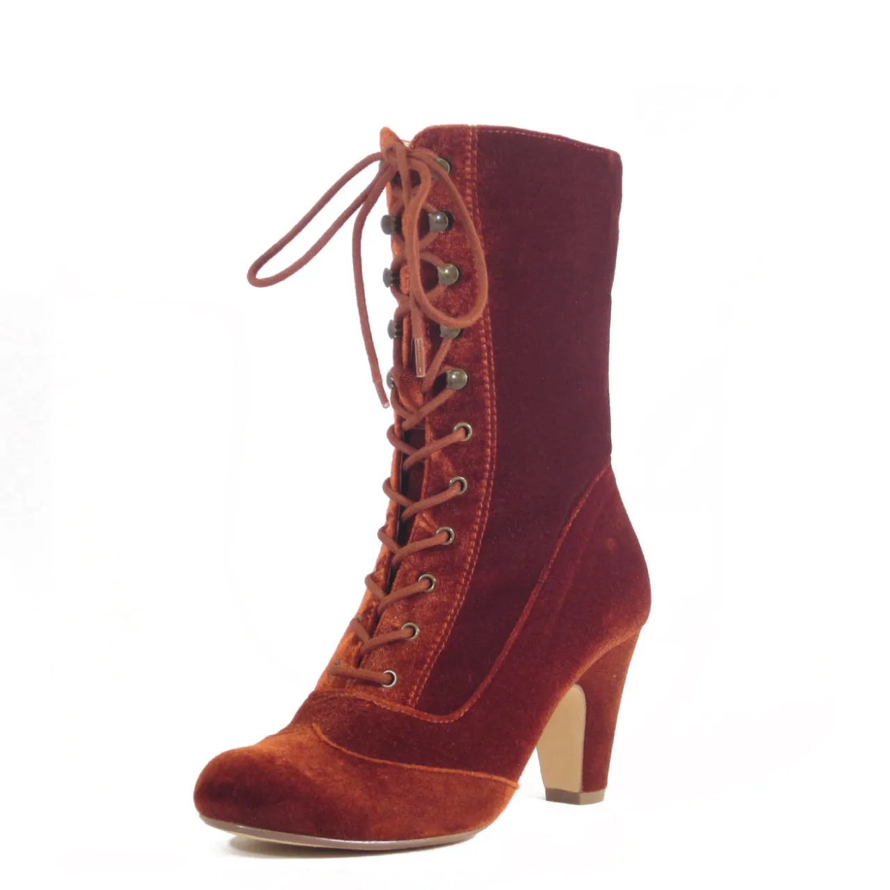 Claire Velvet Victorian Booties