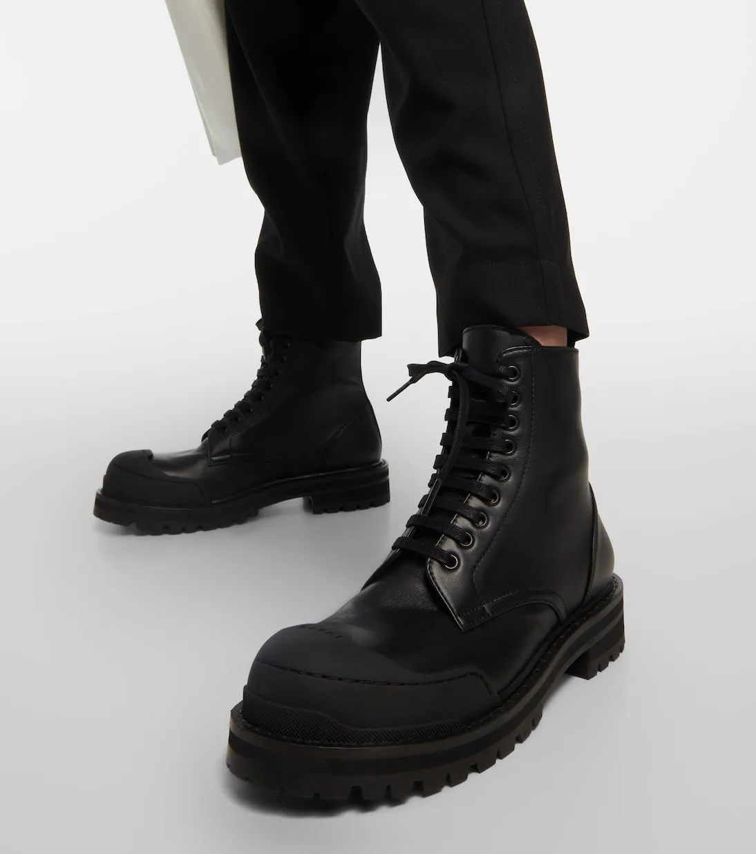 Dada Marni leather combat boots, black