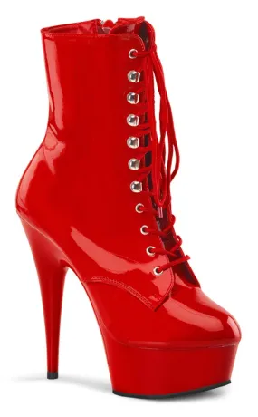 DELIGHT-1020 Red Patent Ankle Boots [In Stock]