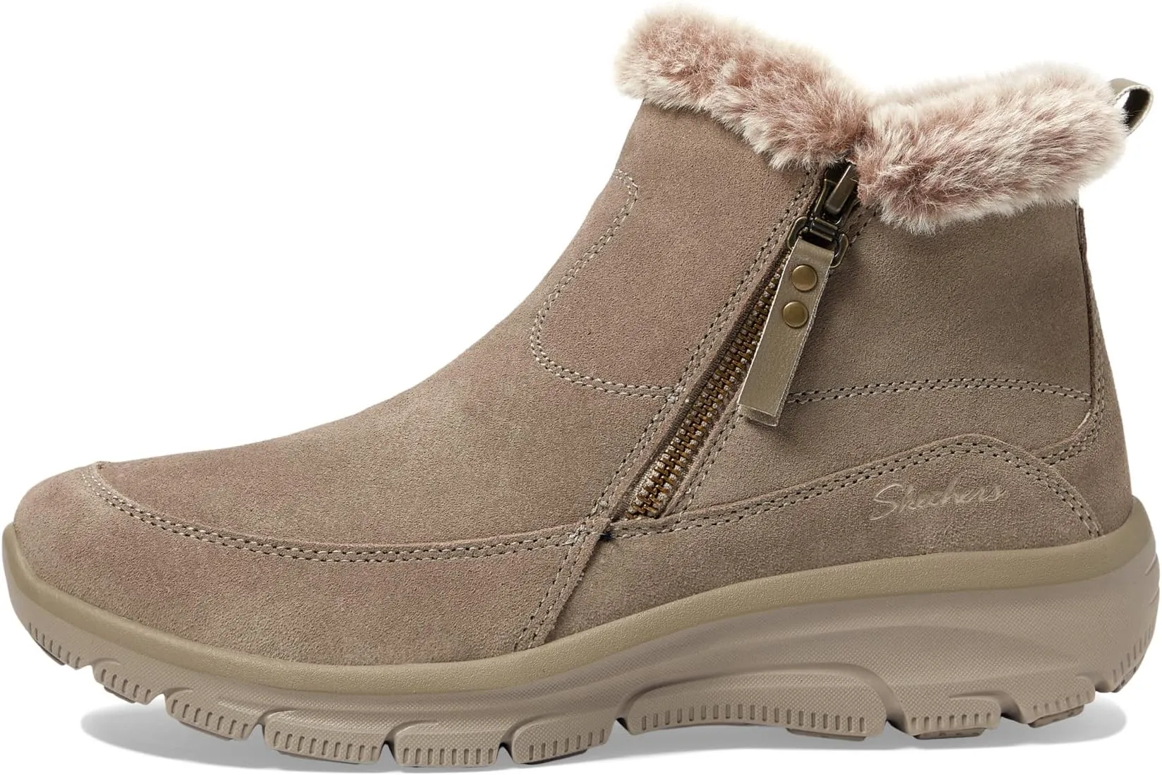 Easy Going Ankle Boots - Cool Zip SKECHERS, taupe