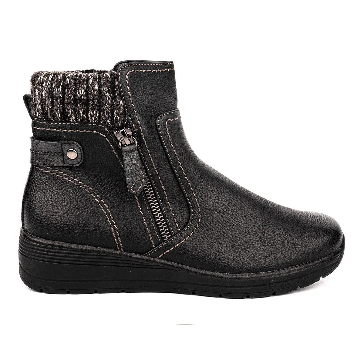 Easy Street Ankle Boots Leather Black Colour For Women