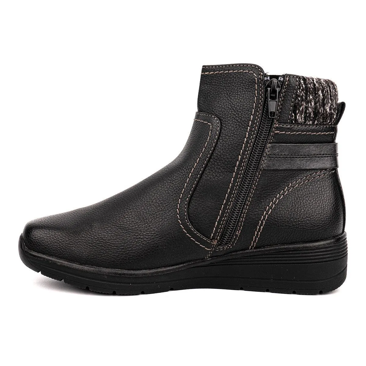 Easy Street Ankle Boots Leather Black Colour For Women