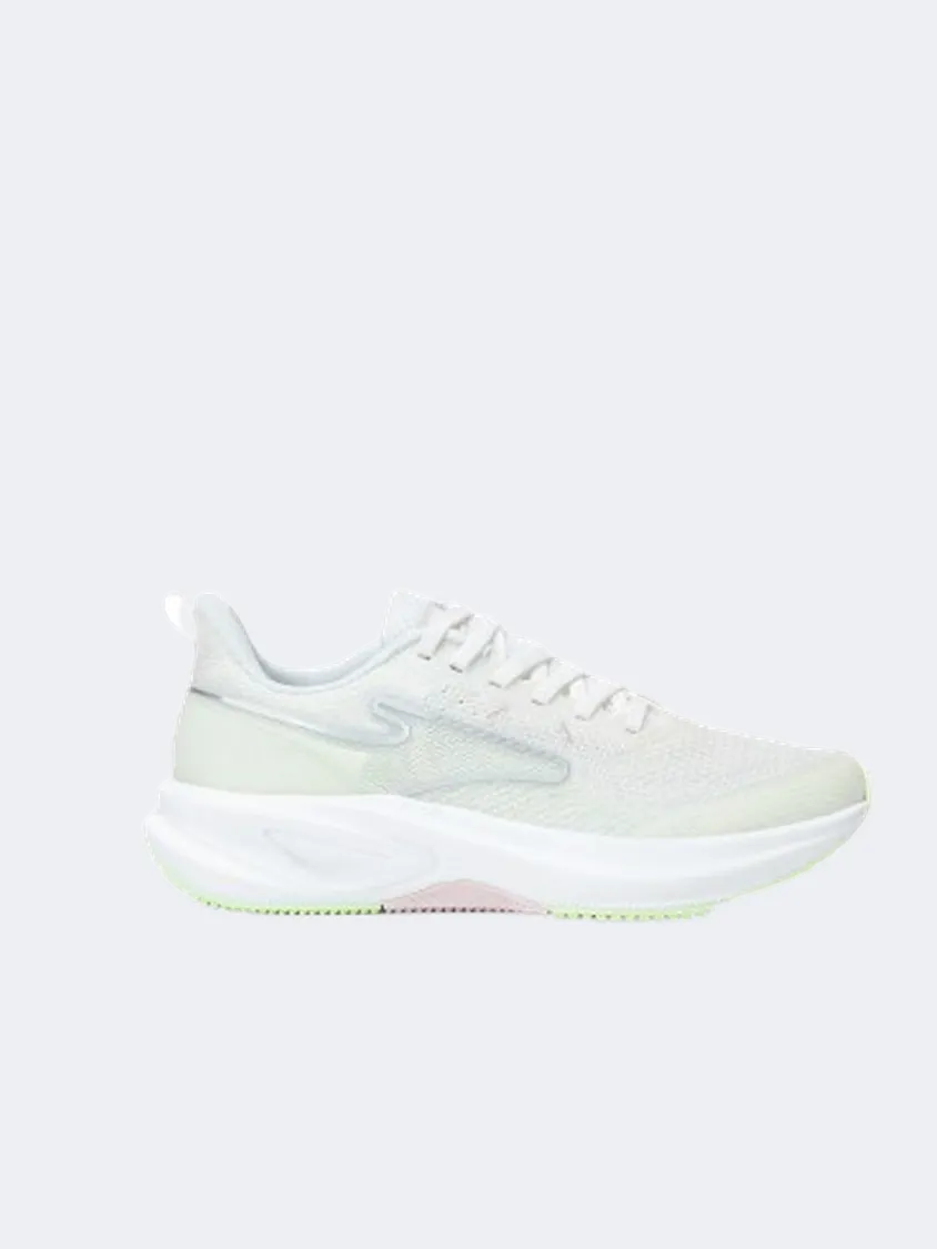 Erke Cushion Women Running Shoes White/Green/Pink