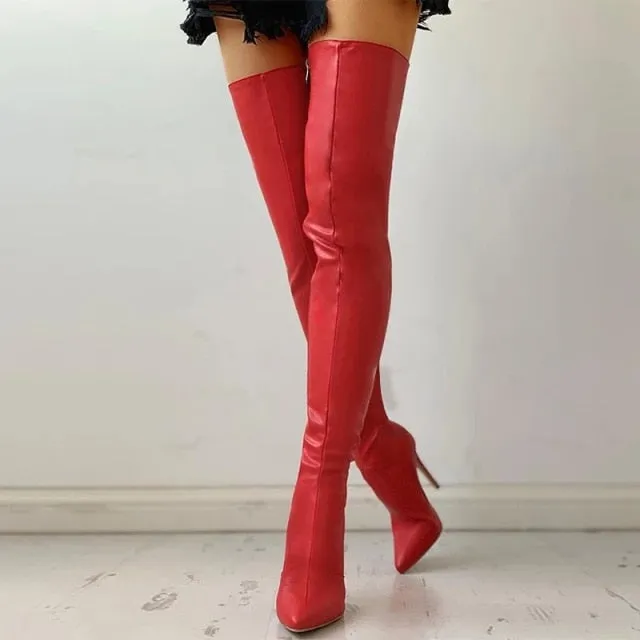 Funki Buys | Boots | Women's Above Knee High Stiletto Boots