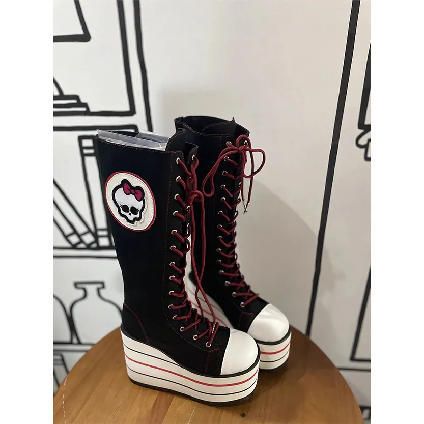 Funki Buys | Boots | Women's Canvas Platform Wedge Sneakers