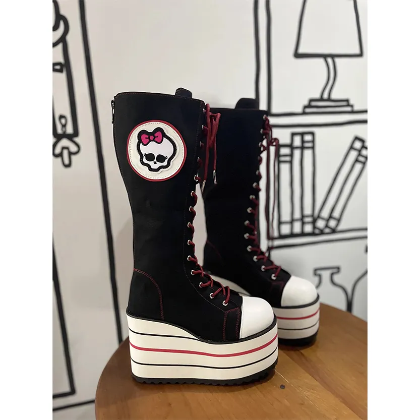 Funki Buys | Boots | Women's Canvas Platform Wedge Sneakers