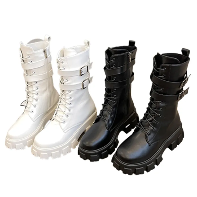 Funki Buys | Boots | Women's Chunky Motorcycle Punk Boots