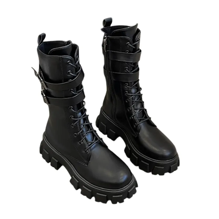 Funki Buys | Boots | Women's Chunky Motorcycle Punk Boots