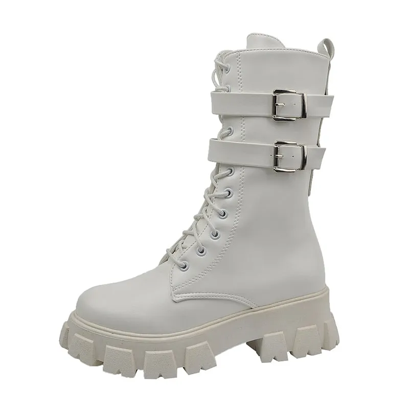 Funki Buys | Boots | Women's Chunky Motorcycle Punk Boots