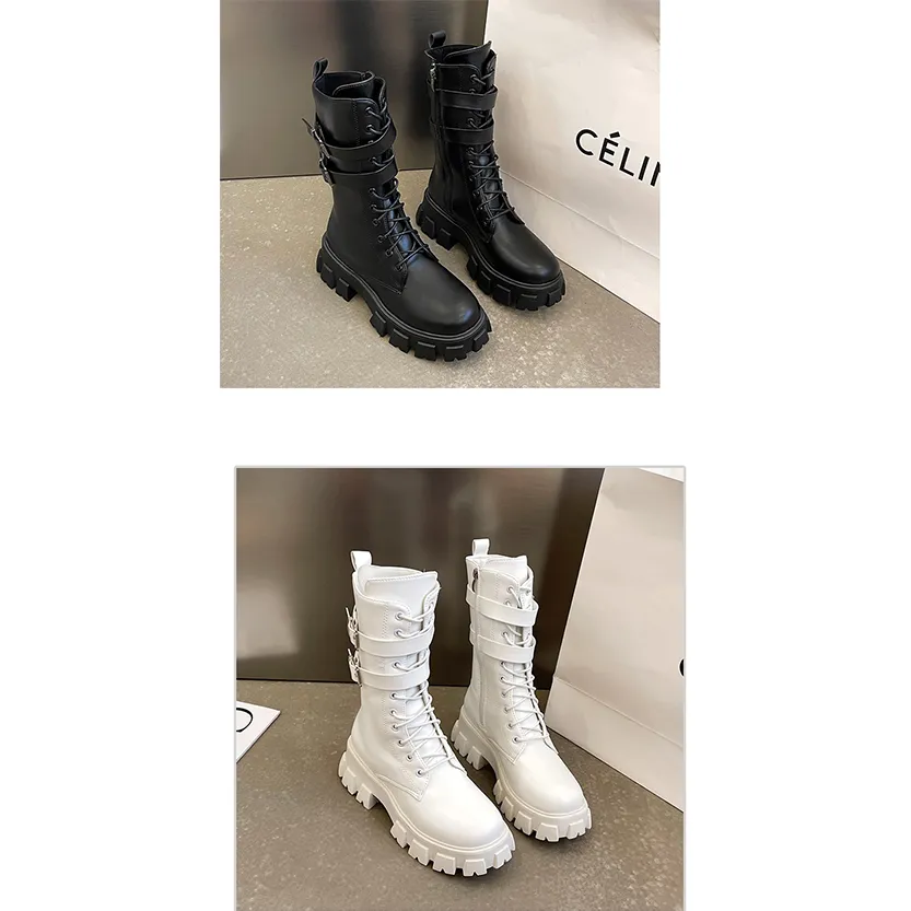 Funki Buys | Boots | Women's Chunky Motorcycle Punk Boots