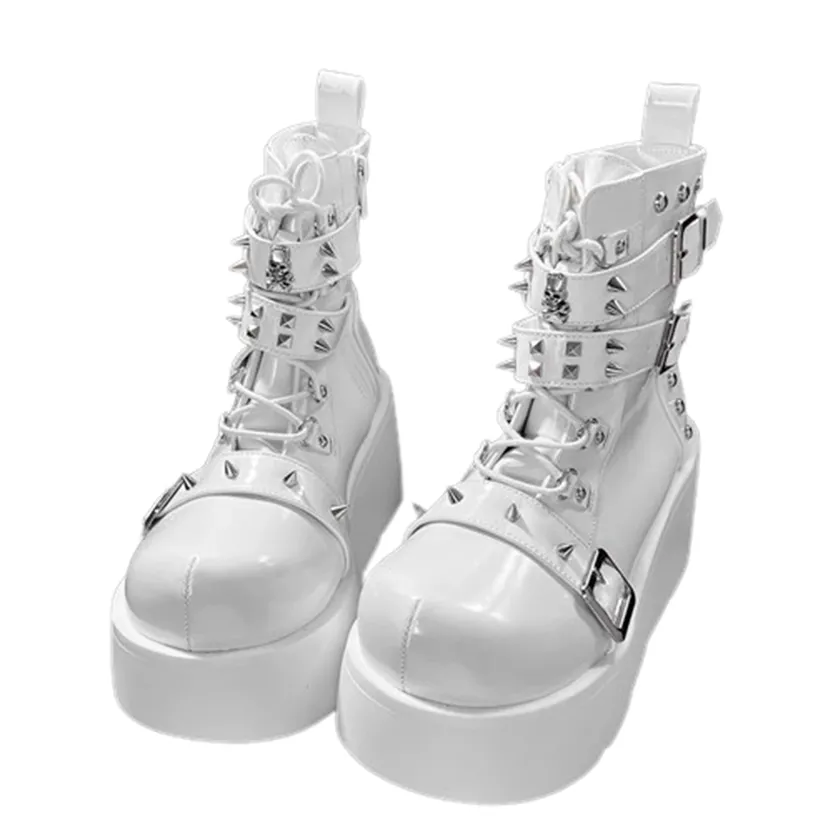 Funki Buys | Boots | Women's Gothic Platform Wedge Boots