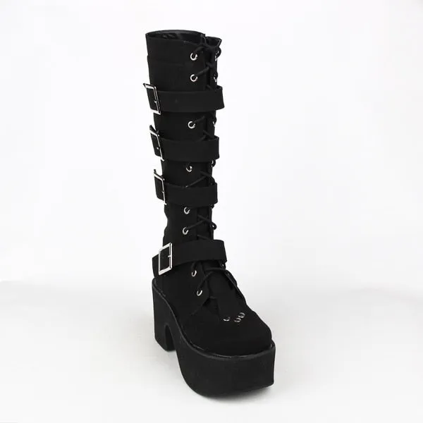 Funki Buys | Boots | Women's Gothic Punk 4 Strap Platform Boot