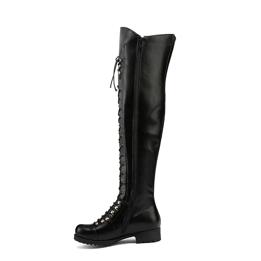 Funki Buys | Boots | Women's Leather Fleece Lace Up Boots