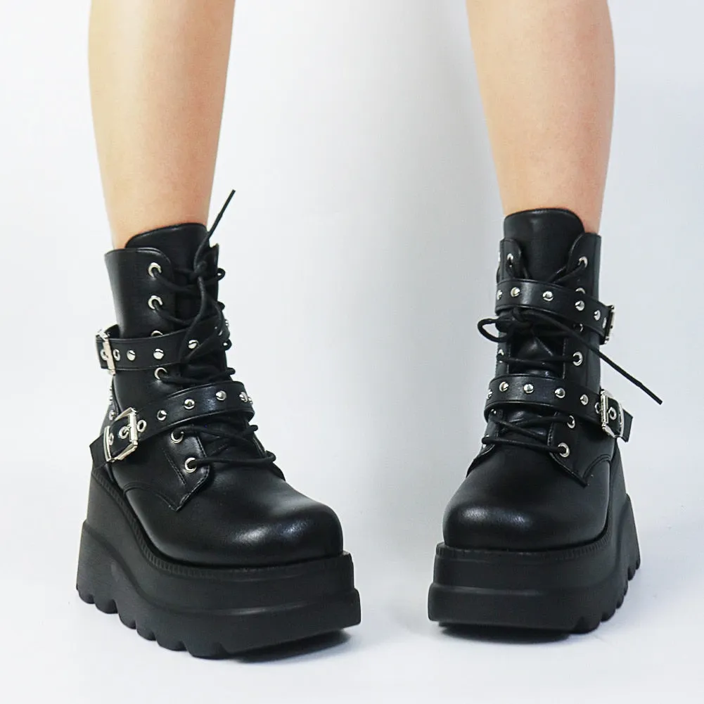 Funki Buys | Boots | Women's New Gothic Style Platform Boots