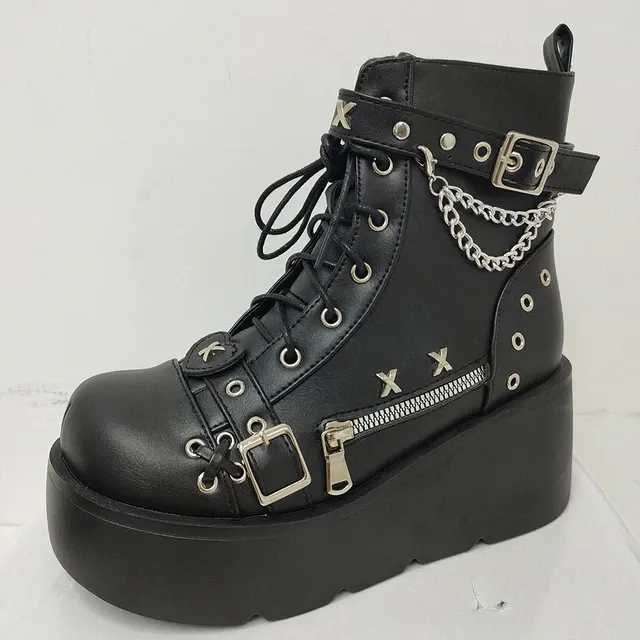 Funki Buys | Boots | Women's New Gothic Style Platform Boots