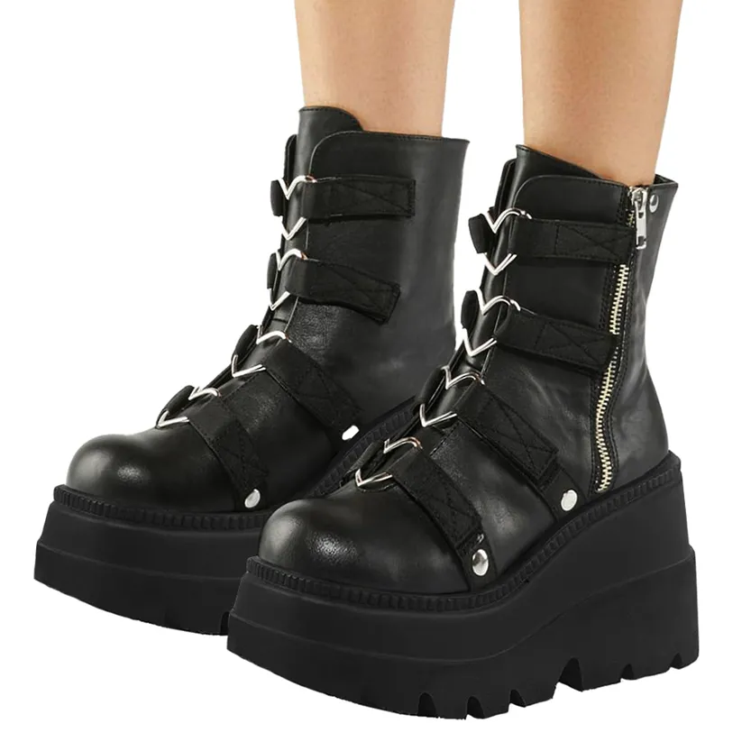 Funki Buys | Boots | Women's New Gothic Style Platform Boots