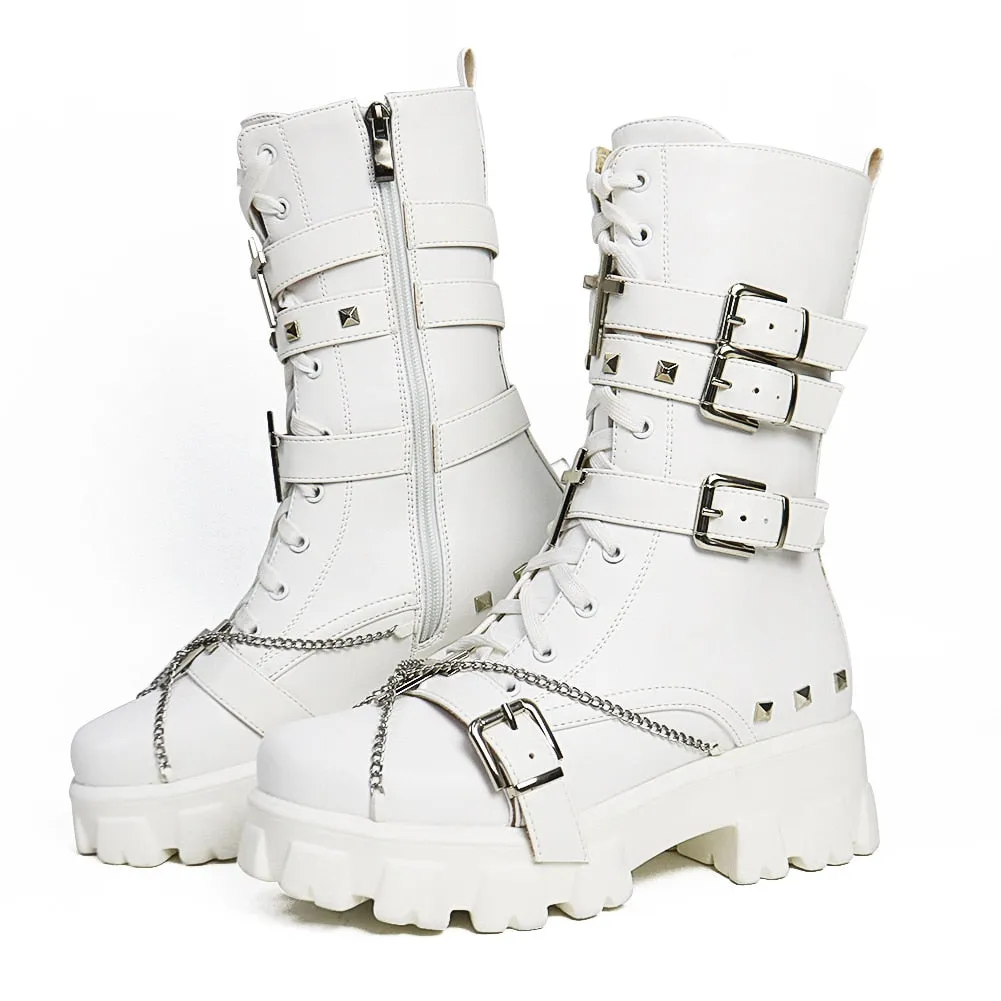 Funki Buys | Boots | Women's New Gothic Style Platform Boots