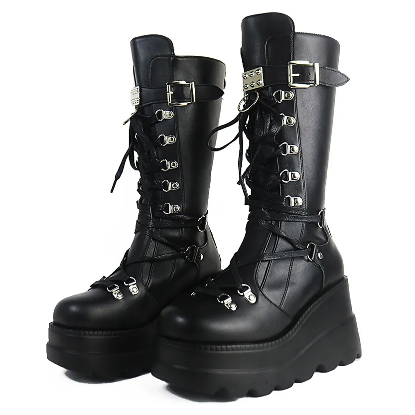 Funki Buys | Boots | Women's New Gothic Style Platform Boots