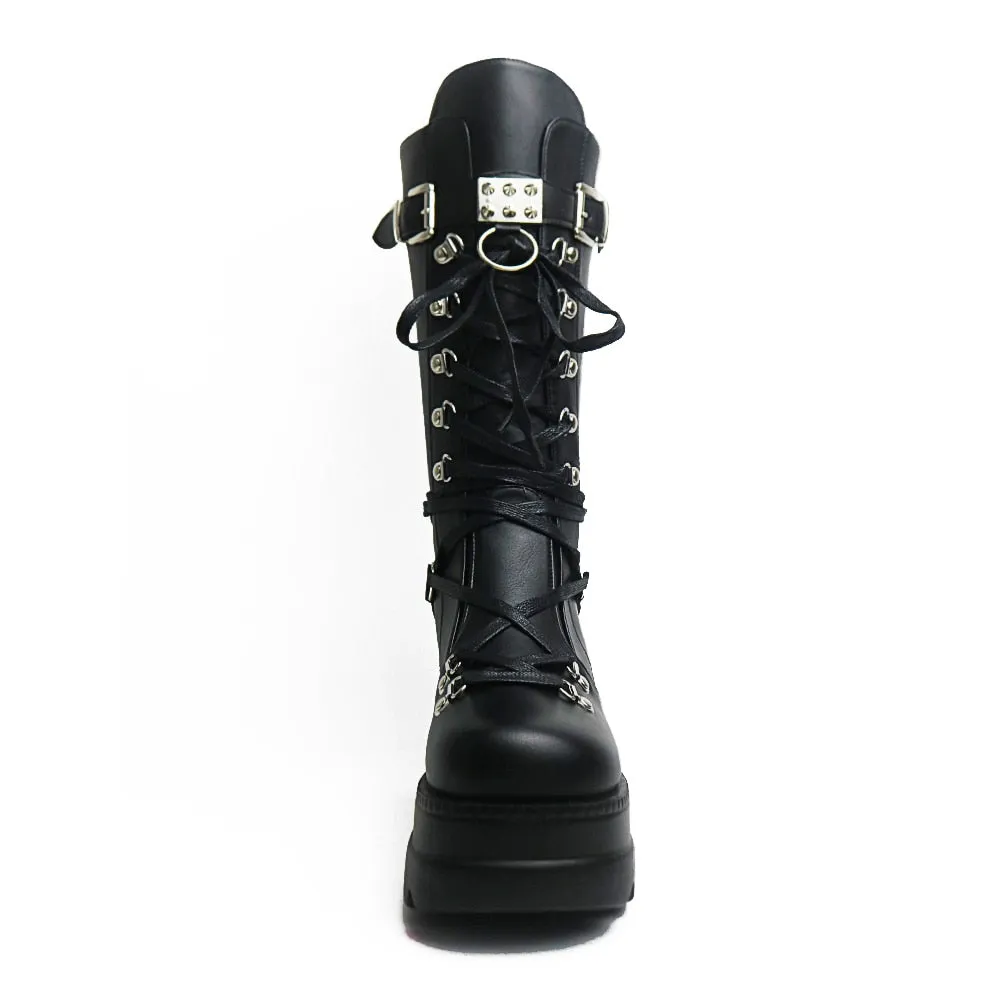 Funki Buys | Boots | Women's New Gothic Style Platform Boots