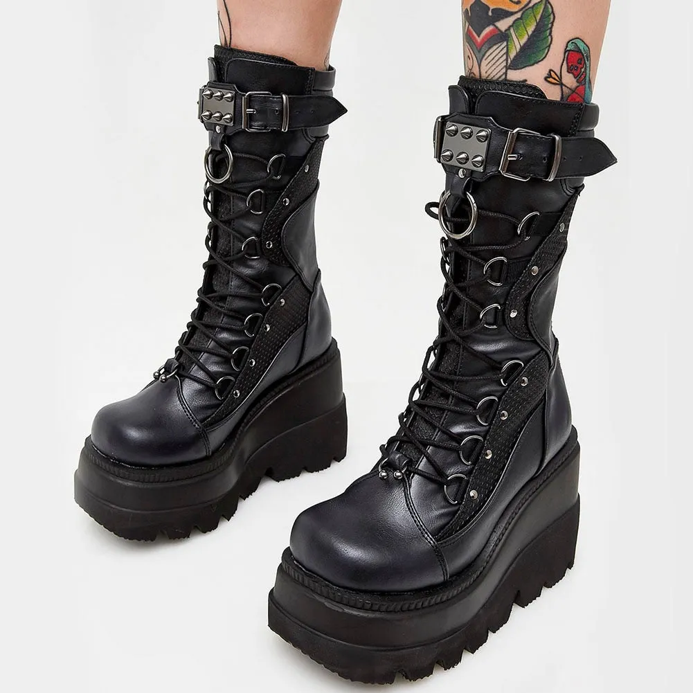 Funki Buys | Boots | Women's New Gothic Style Platform Boots