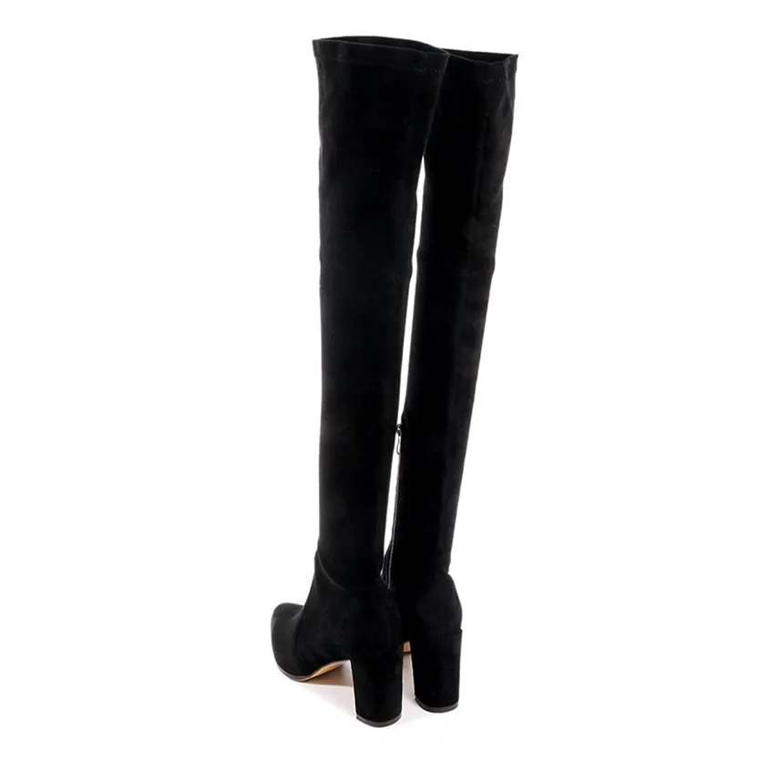 Funki Buys | Boots | Women's Over Knee PU Suede High Boots