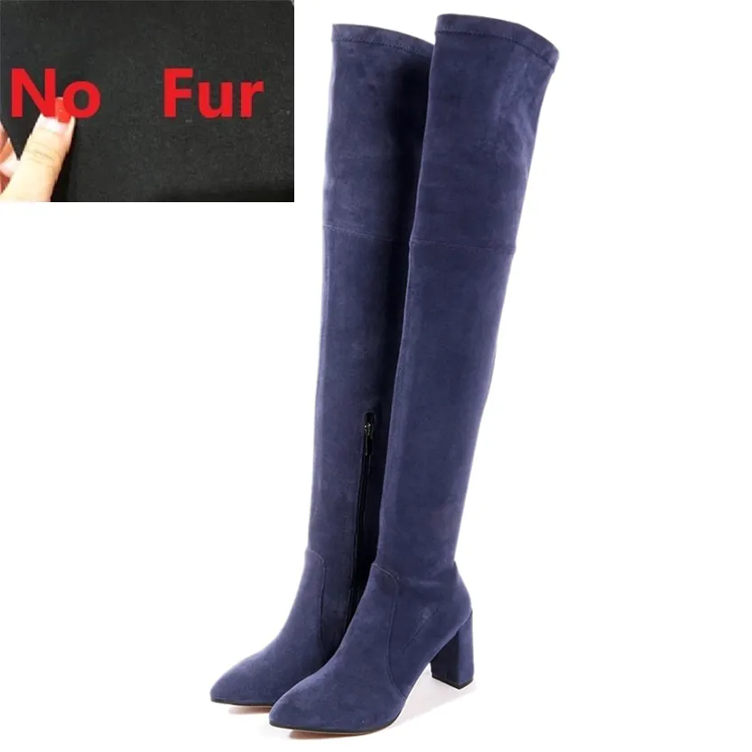 Funki Buys | Boots | Women's Over Knee PU Suede High Boots