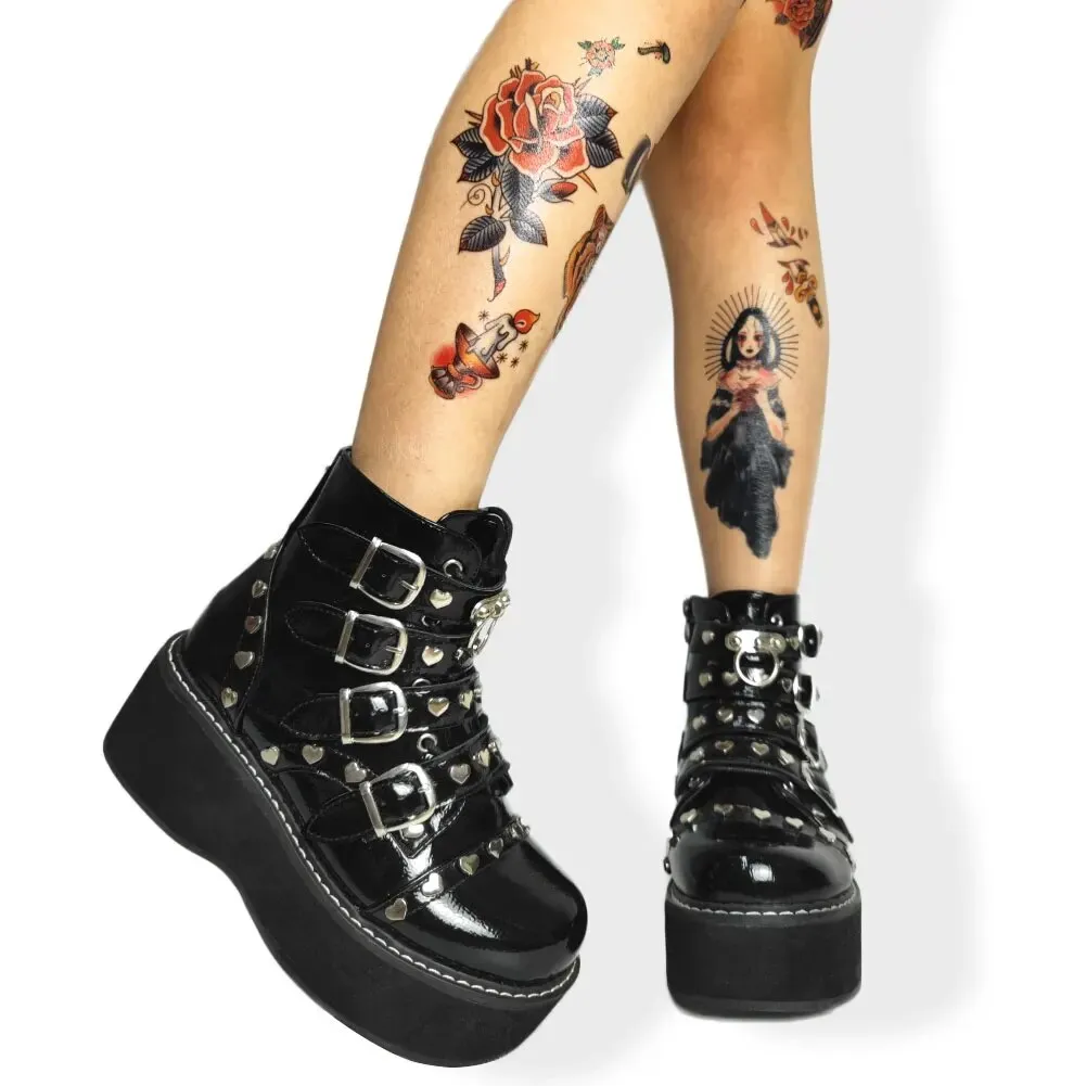 Funki Buys | Boots | Women's Platform Gothic Ankle Boots