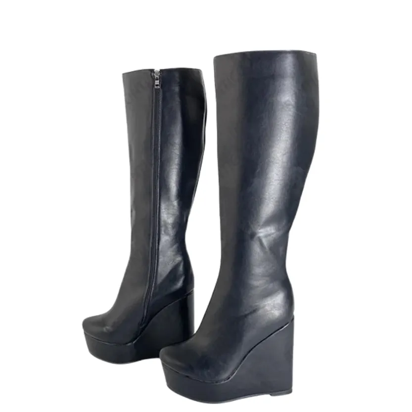 Funki Buys | Boots | Women's Super High Wedge Heeled Boots