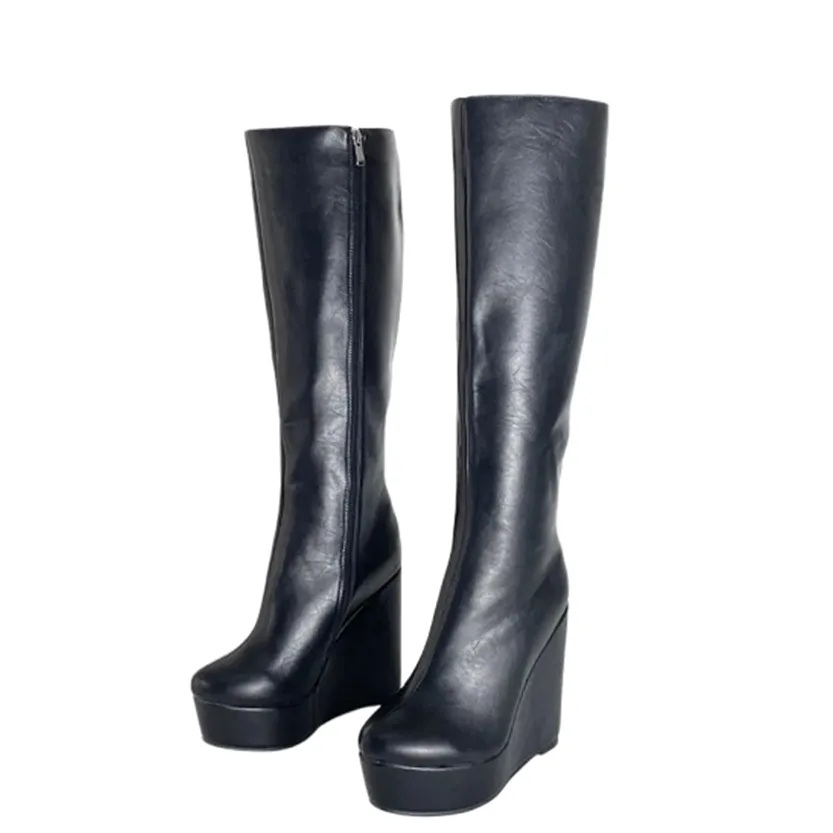 Funki Buys | Boots | Women's Super High Wedge Heeled Boots