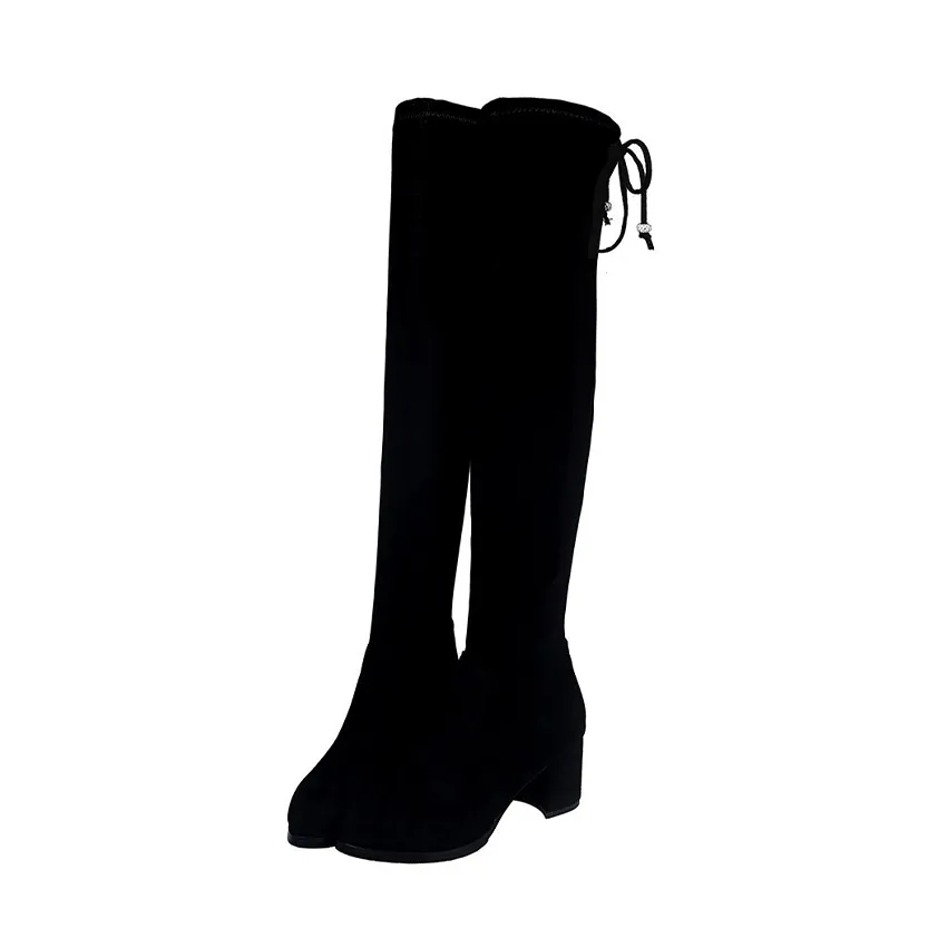 Funki Buys | Boots | Women's Thigh High Block Heel Boots 4|6|8