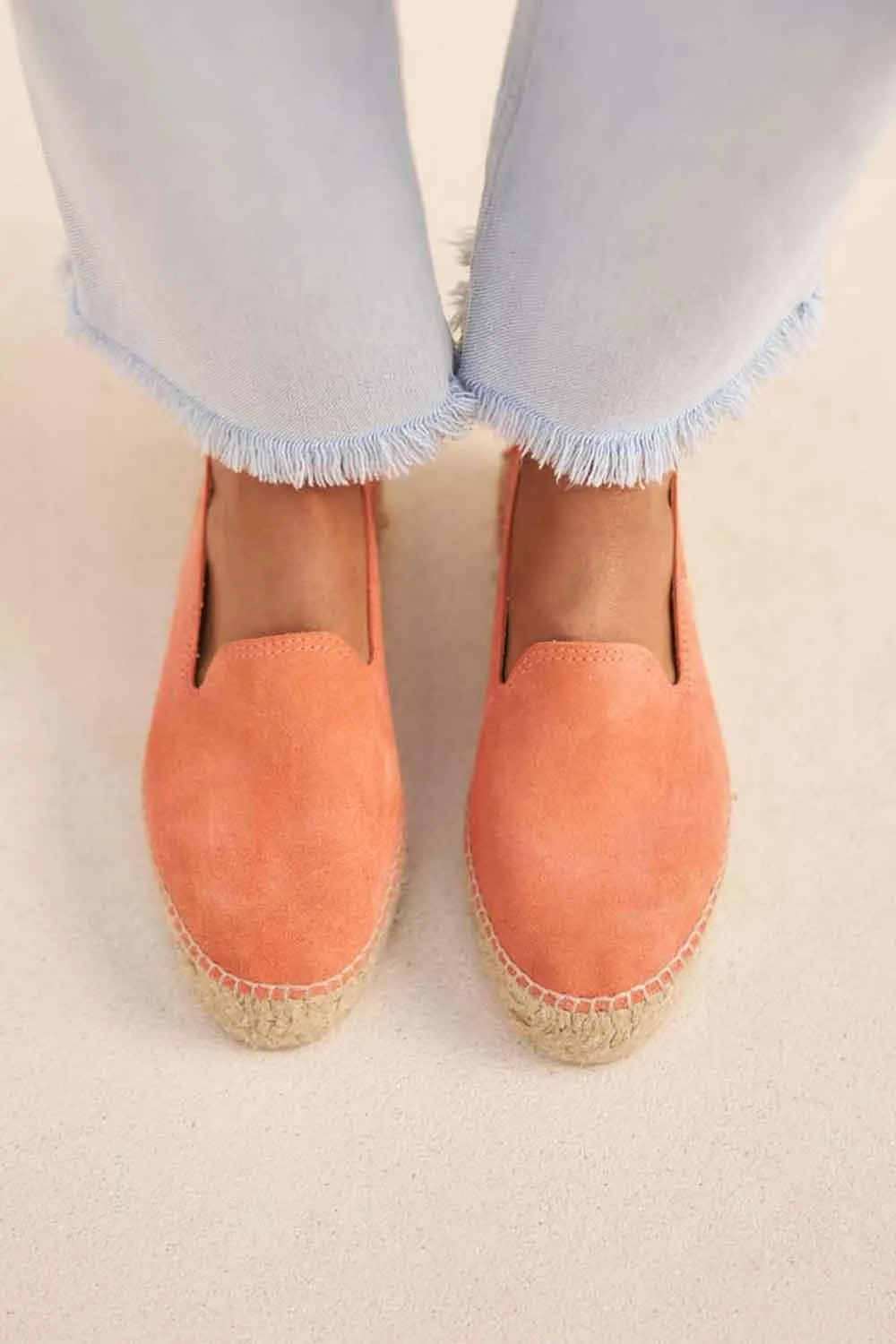 Hamptons Double Sole Espadrilles Apricot