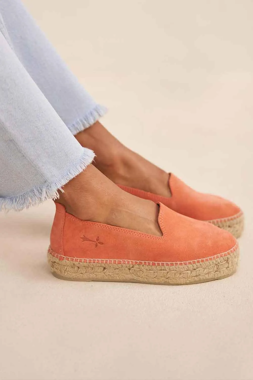 Hamptons Double Sole Espadrilles Apricot