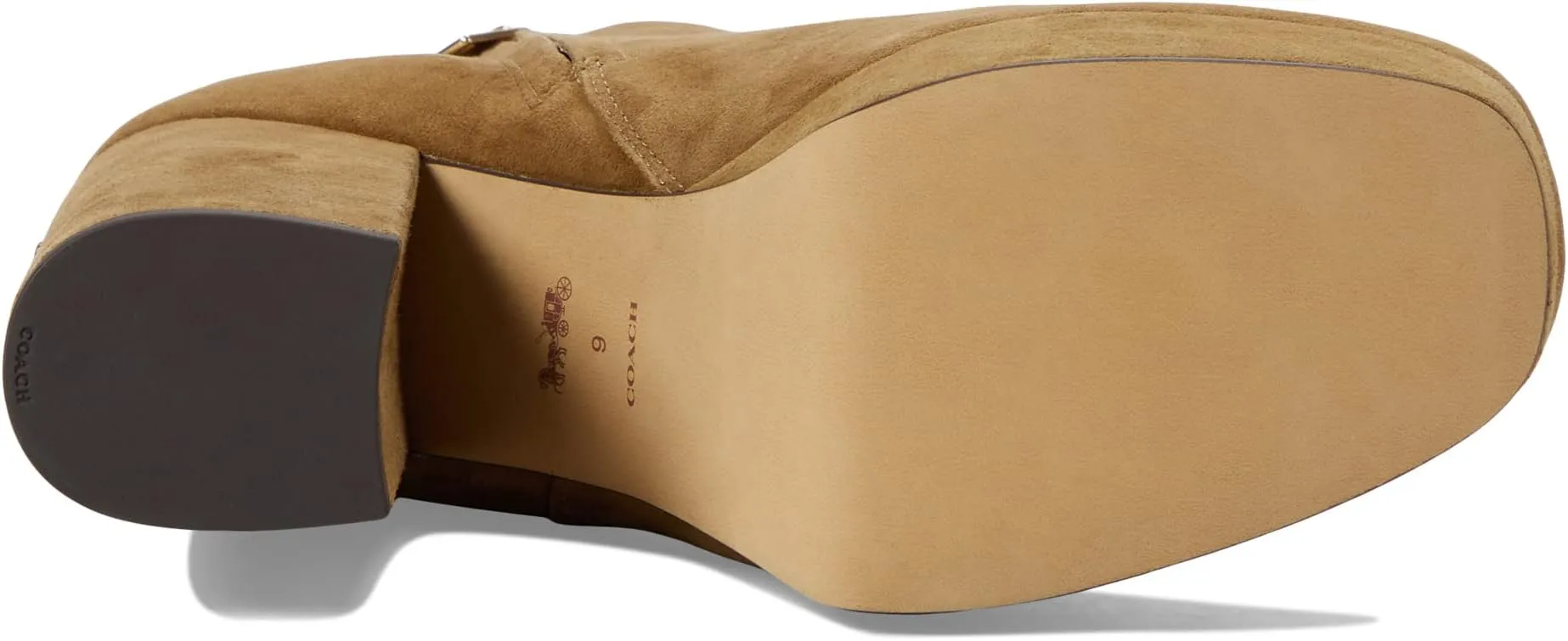 Iona Suede Bootie COACH, Coconut