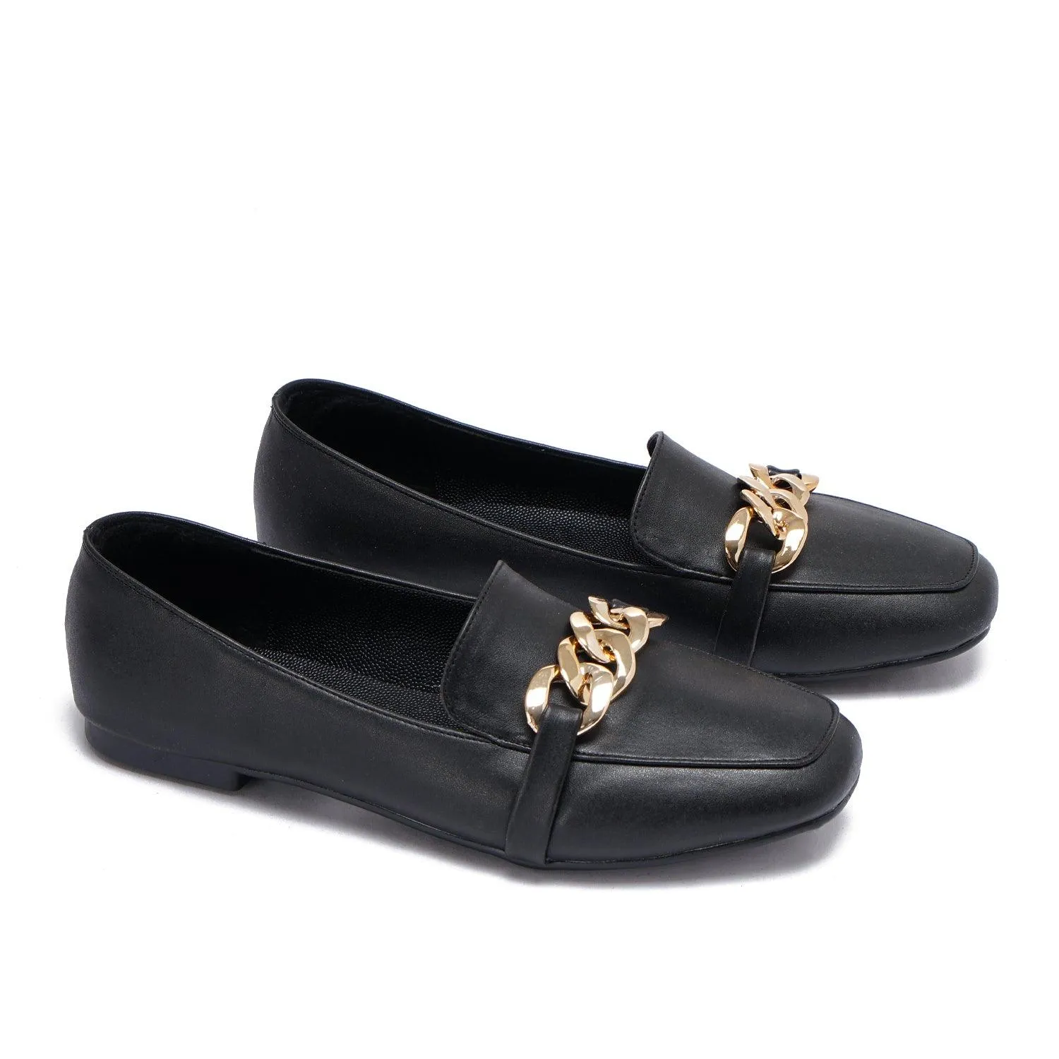 Large Chain Nappa Loafers