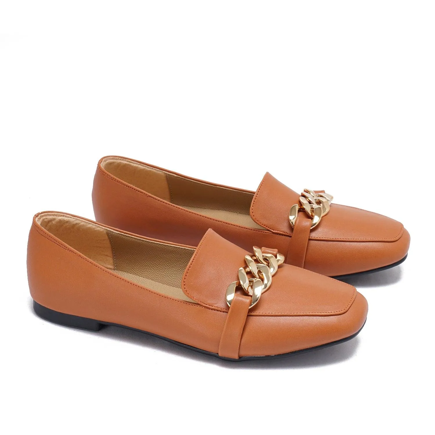 Large Chain Nappa Loafers