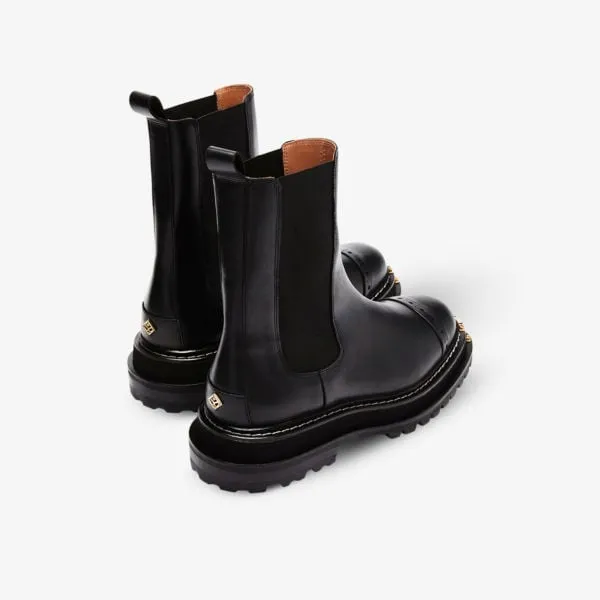 Liam Sandro leather Chelsea boots, black