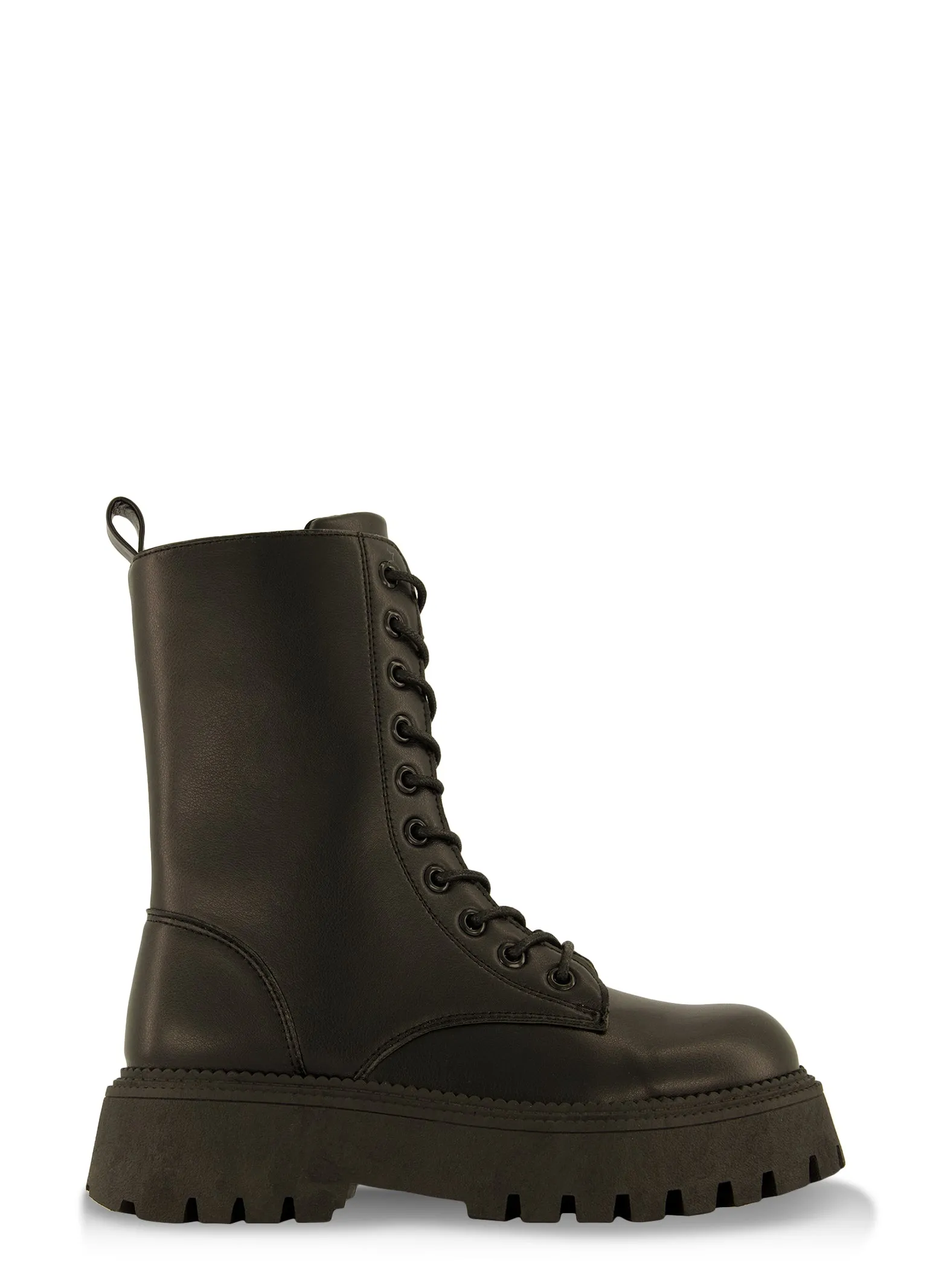 Low Platform Combat Boots