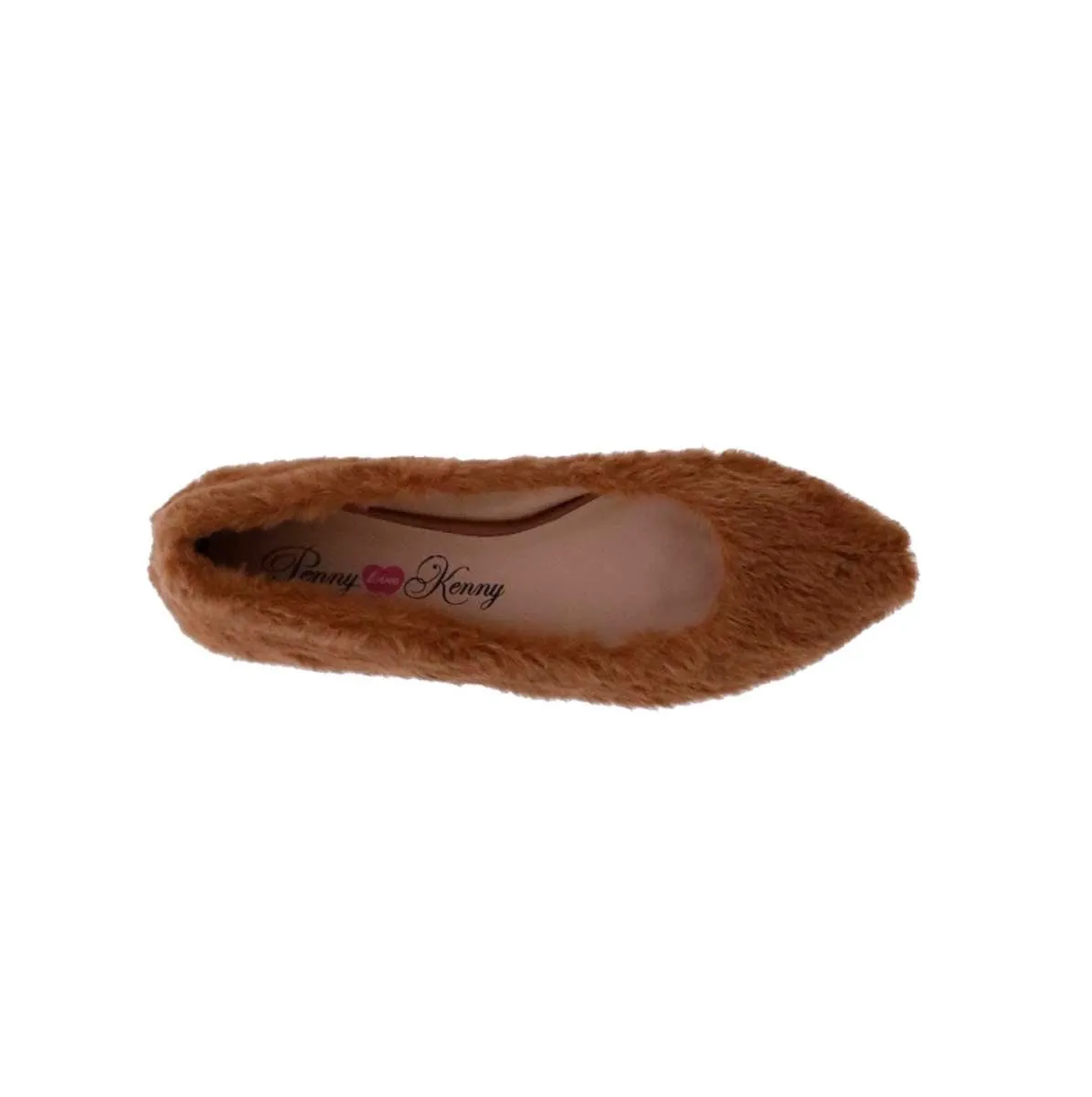 Penny Loves Kenny Aaron F Women Flat Slip-on In Tan Faux Fur