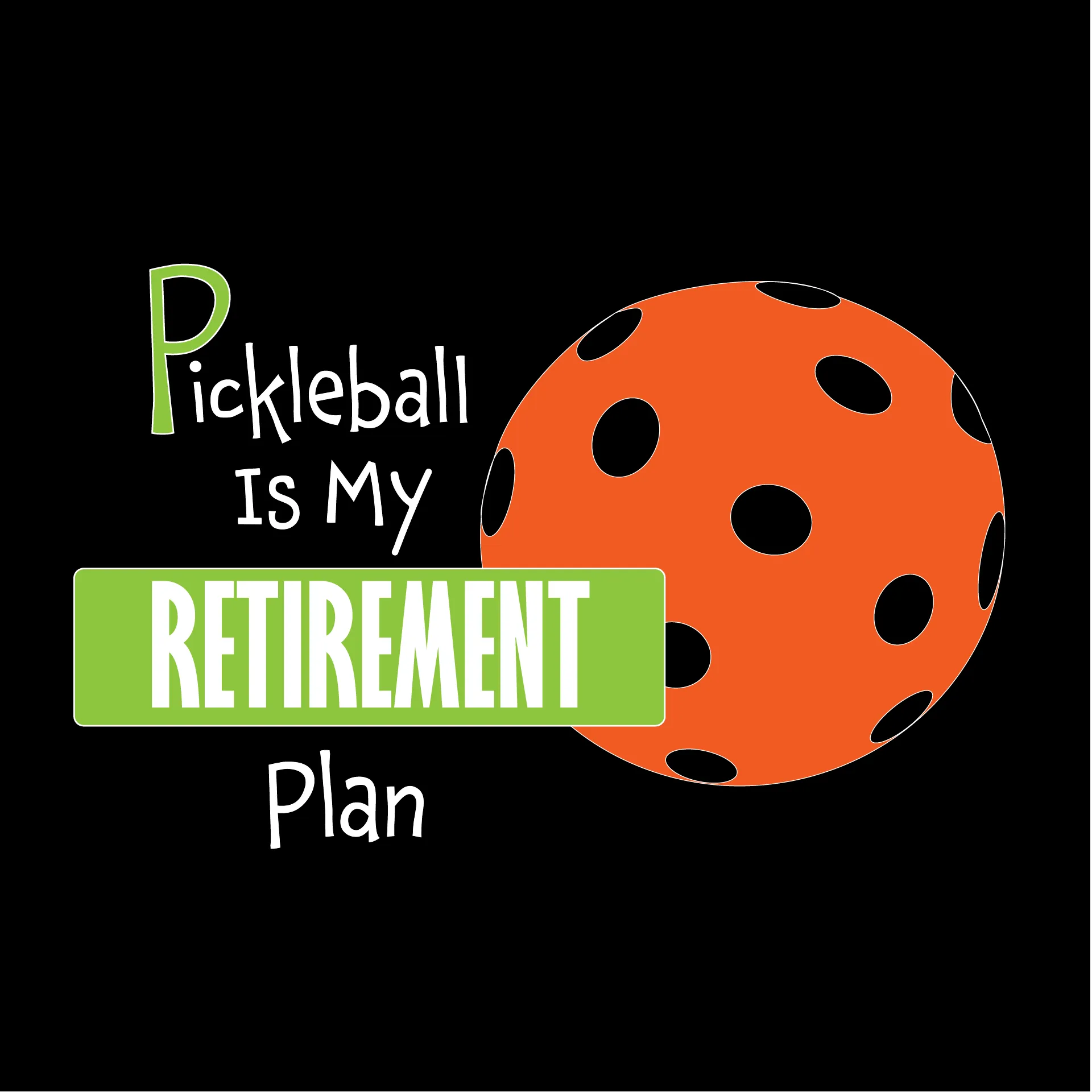 Pickleball Is My Retirement Plan | Women's Long Sleeve Scoop Neck Pickleball Shirts | 75/13/12 poly/cotton/rayon