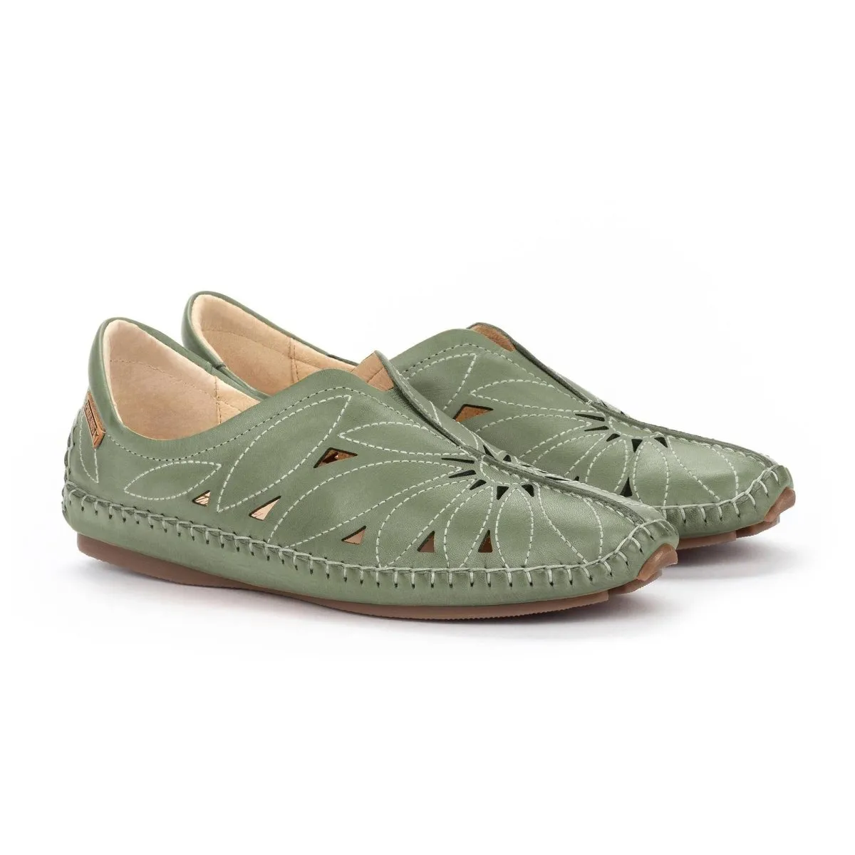 Pikolinos Jerez 578-7399 Women's Loafers Slip-on Moccasin Shoes In Mint Green