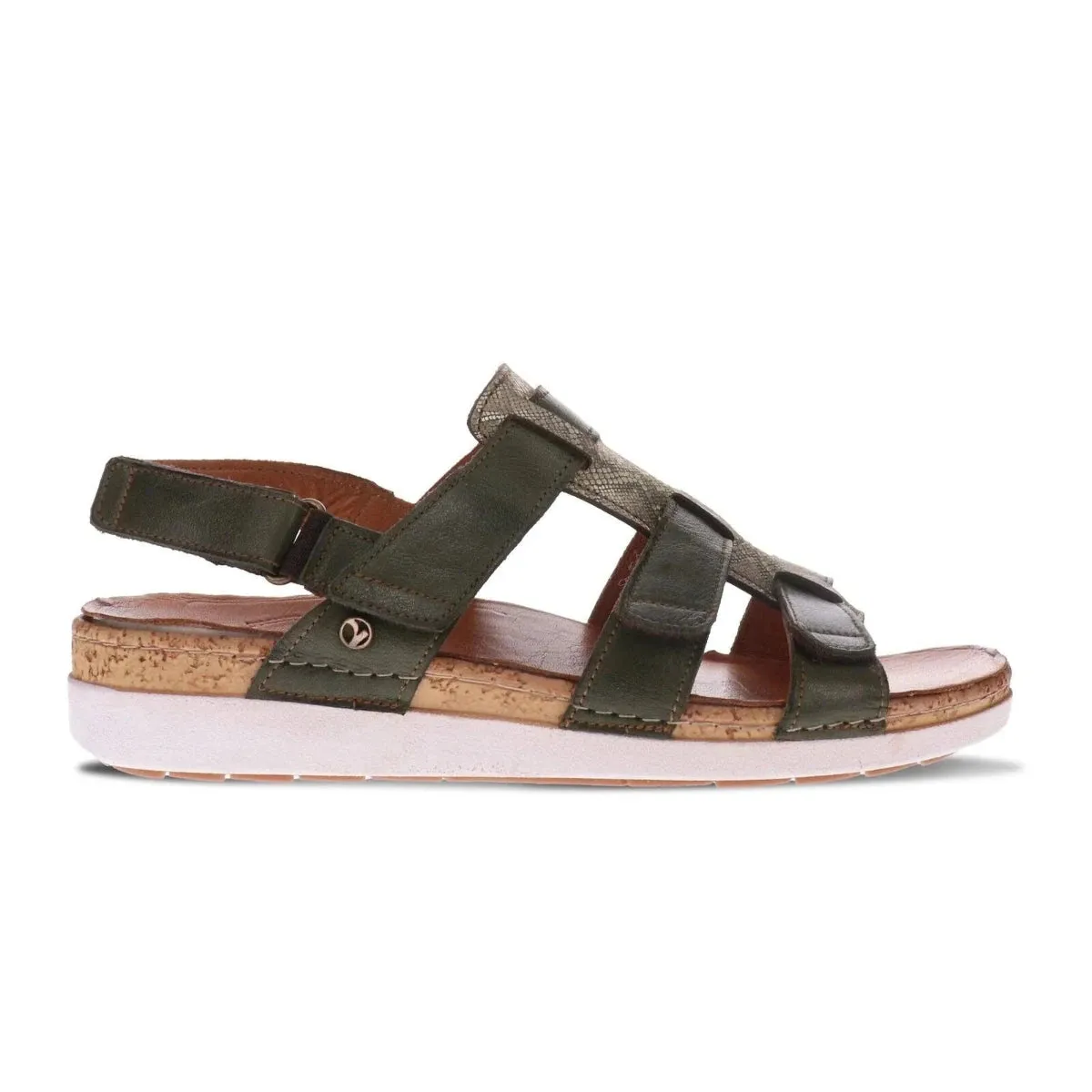 Revere Santorini Women's 4 Strap Gladiator Sandals In Green