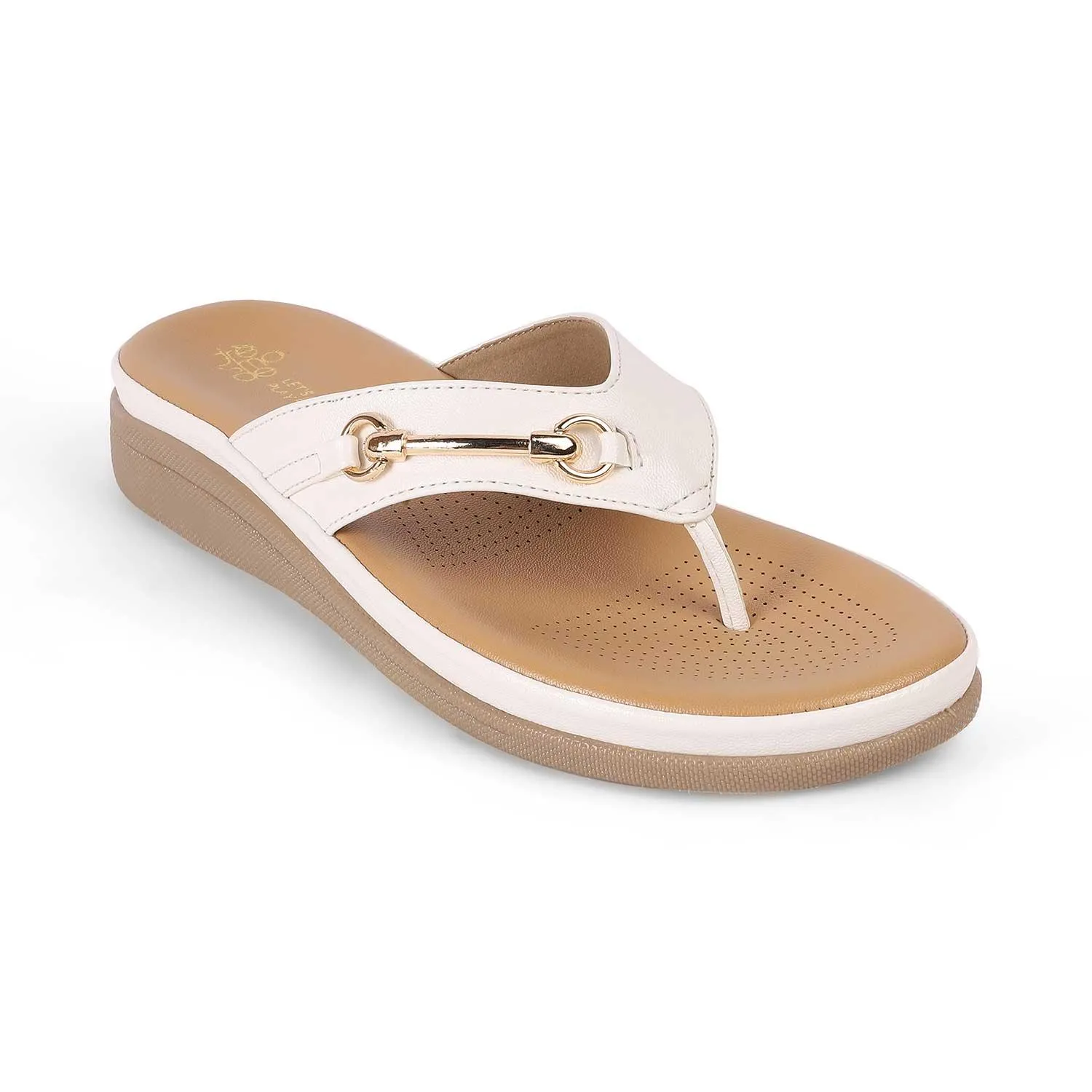 Tresmode Backs White Women's Casual Platform Flats