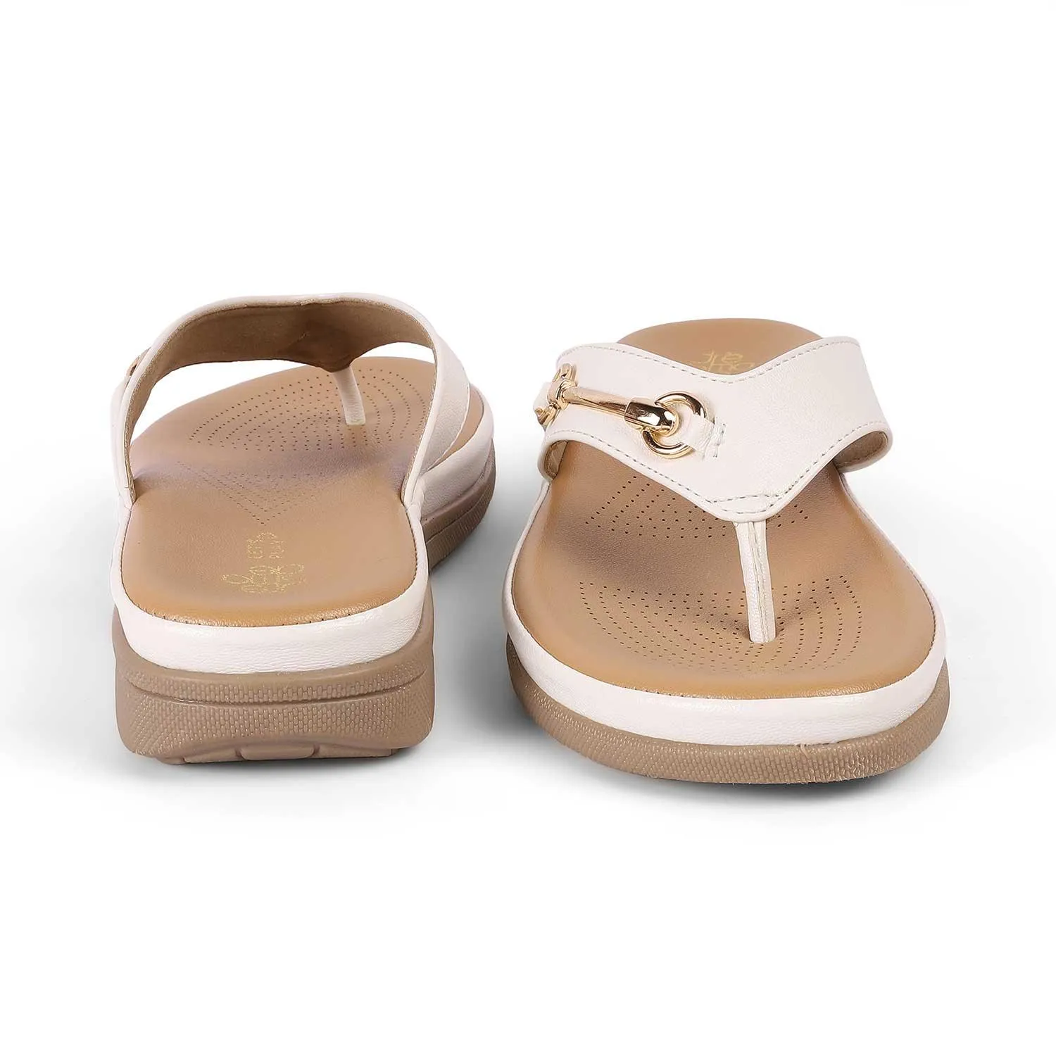 Tresmode Backs White Women's Casual Platform Flats