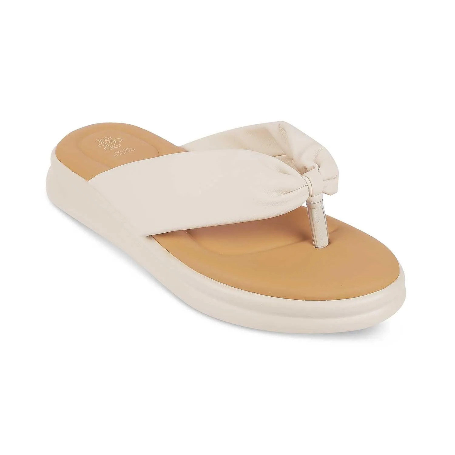 Tresmode Niv Beige Women's Casual Platform Flats