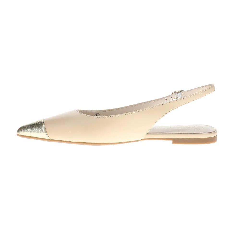 Vera Metallic Slingback Flats